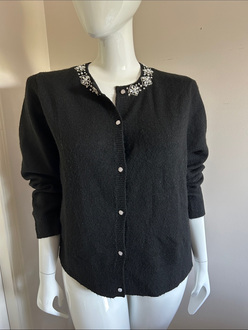 Torrid Belle Isle Black Embellished Collar Women's Cardigan Sweater
